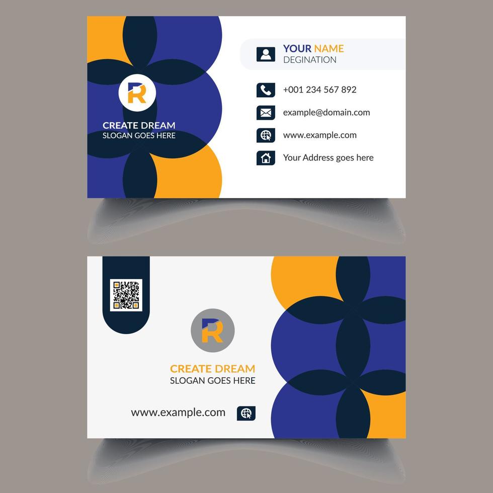Business Card. Creative Modern And Corporate Business Card Template. Clean And Dark Business Card Template.  Professional Stylish Business Card Template. Visiting Card Template. Free Business Card vector