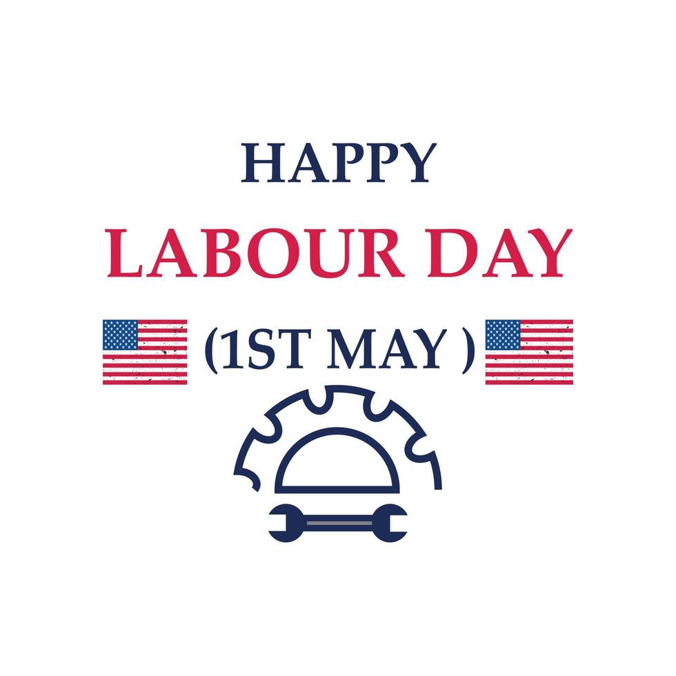 Labor Day lettering USA background vector illustration for strong men