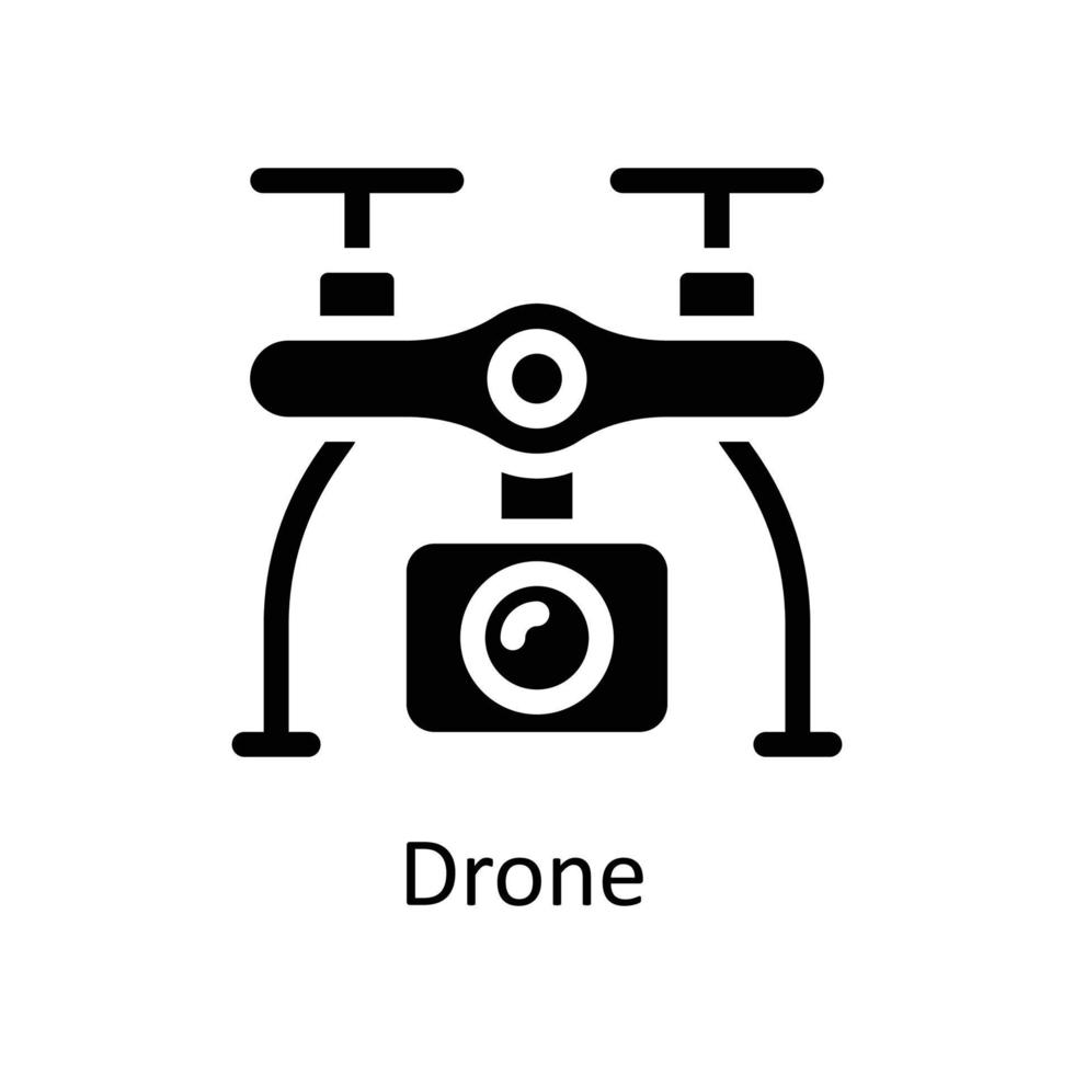 Drone  Vector  Solid Icons. Simple stock illustration stock