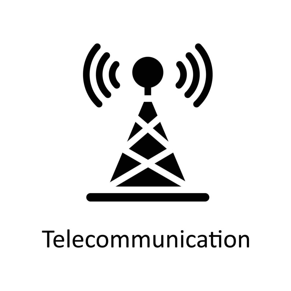 Telecommunication Vector  Solid Icons. Simple stock illustration stock