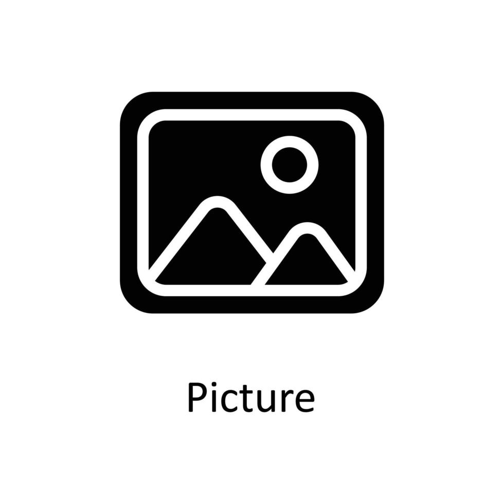 Picture Vector  Solid Icons. Simple stock illustration stock