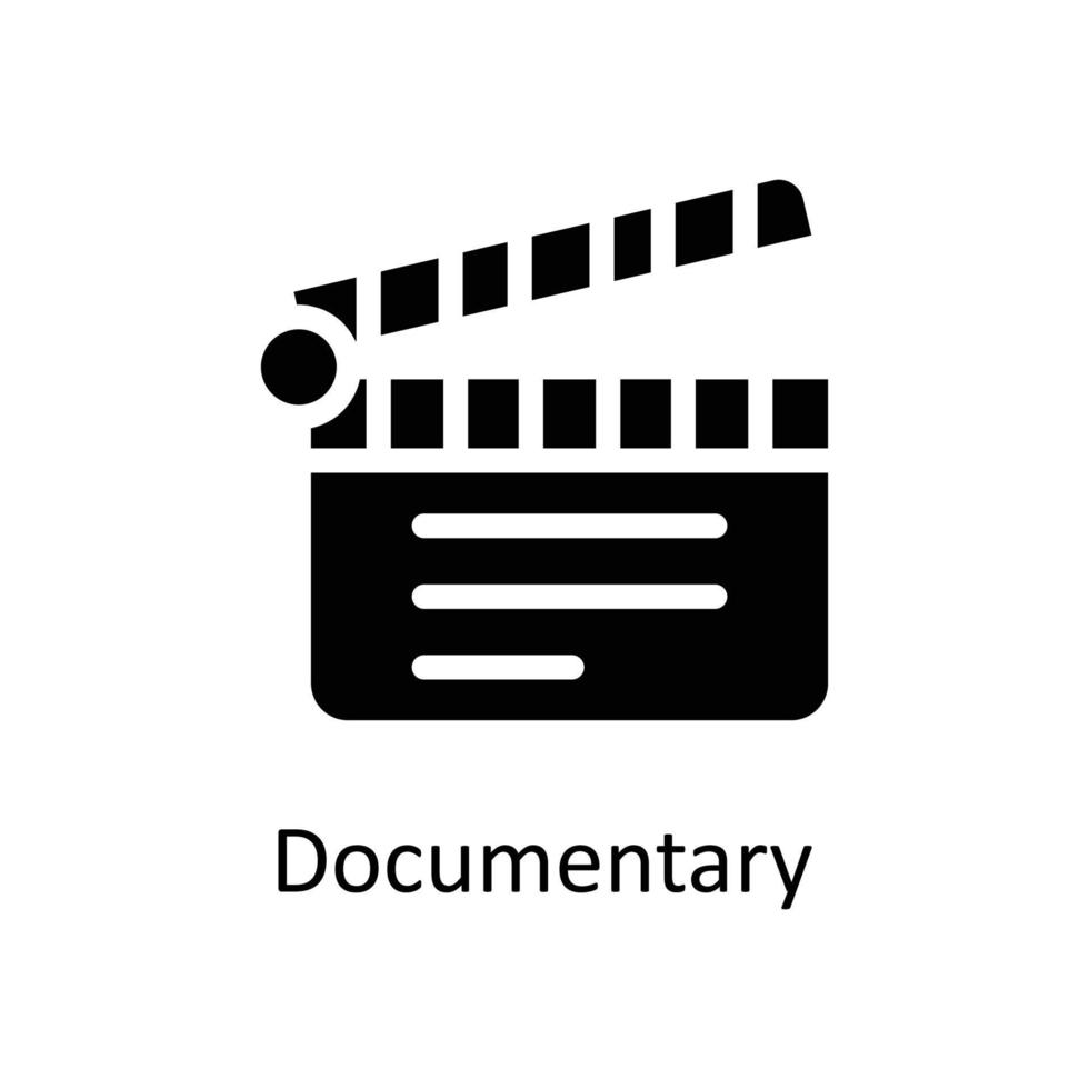 Documentary Vector  Solid Icons. Simple stock illustration stock