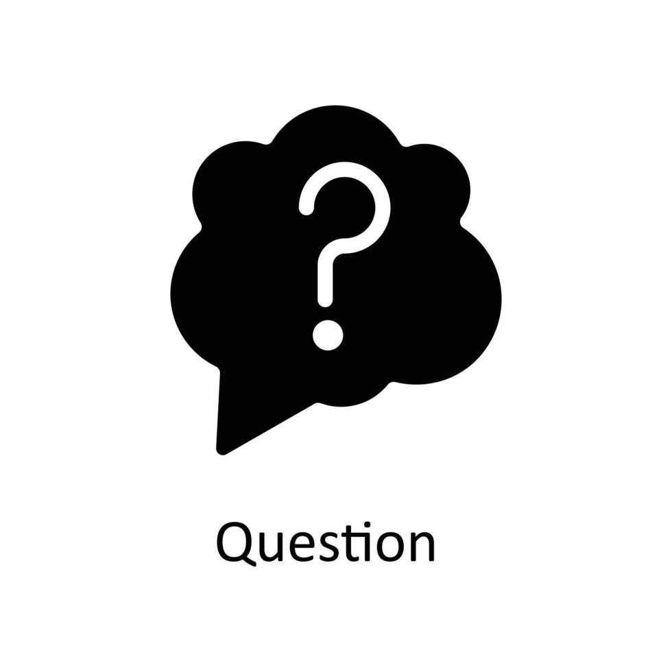 Question  Vector  Solid Icons. Simple stock illustration stock