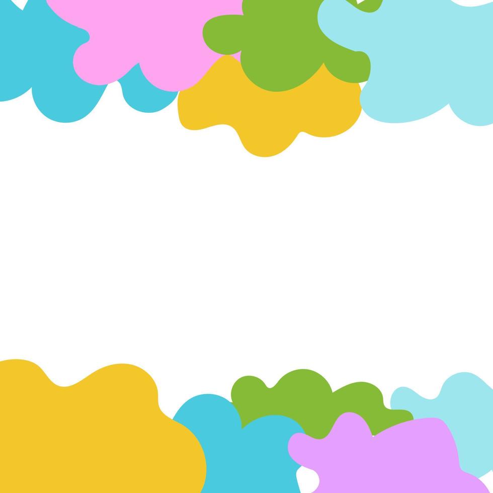 Colorful cloud frame background. Suitable for banner, brochure, birthday element, celebration background, kids background vector