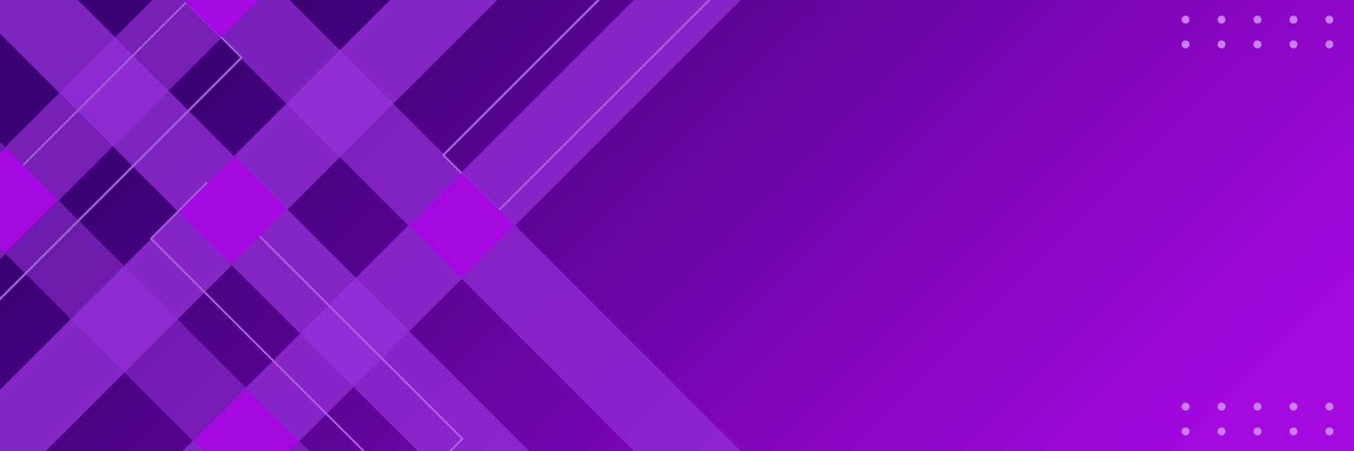 Purple gradient banner abstract background with stripes dynamic vector
