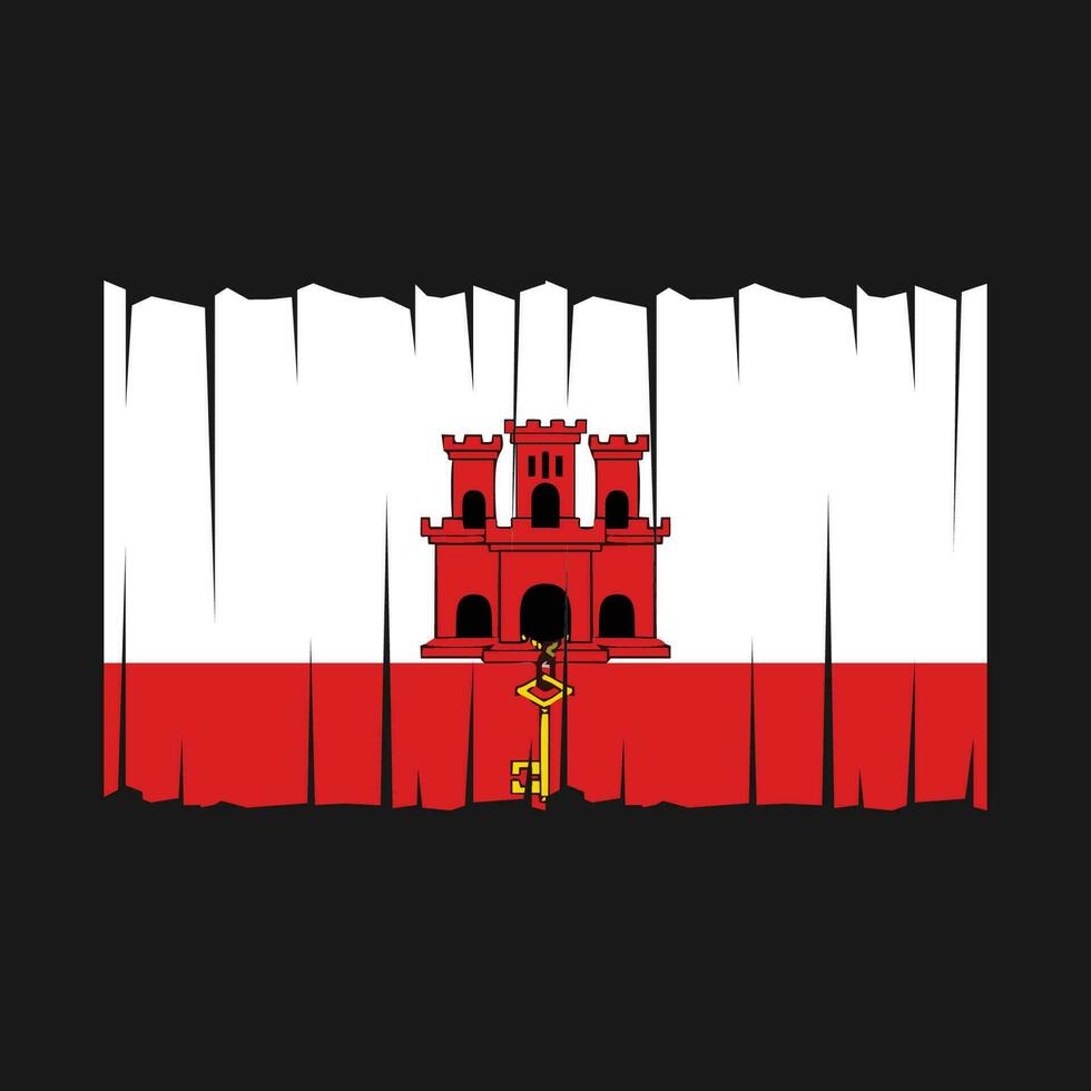 Gibraltar Flag Vector