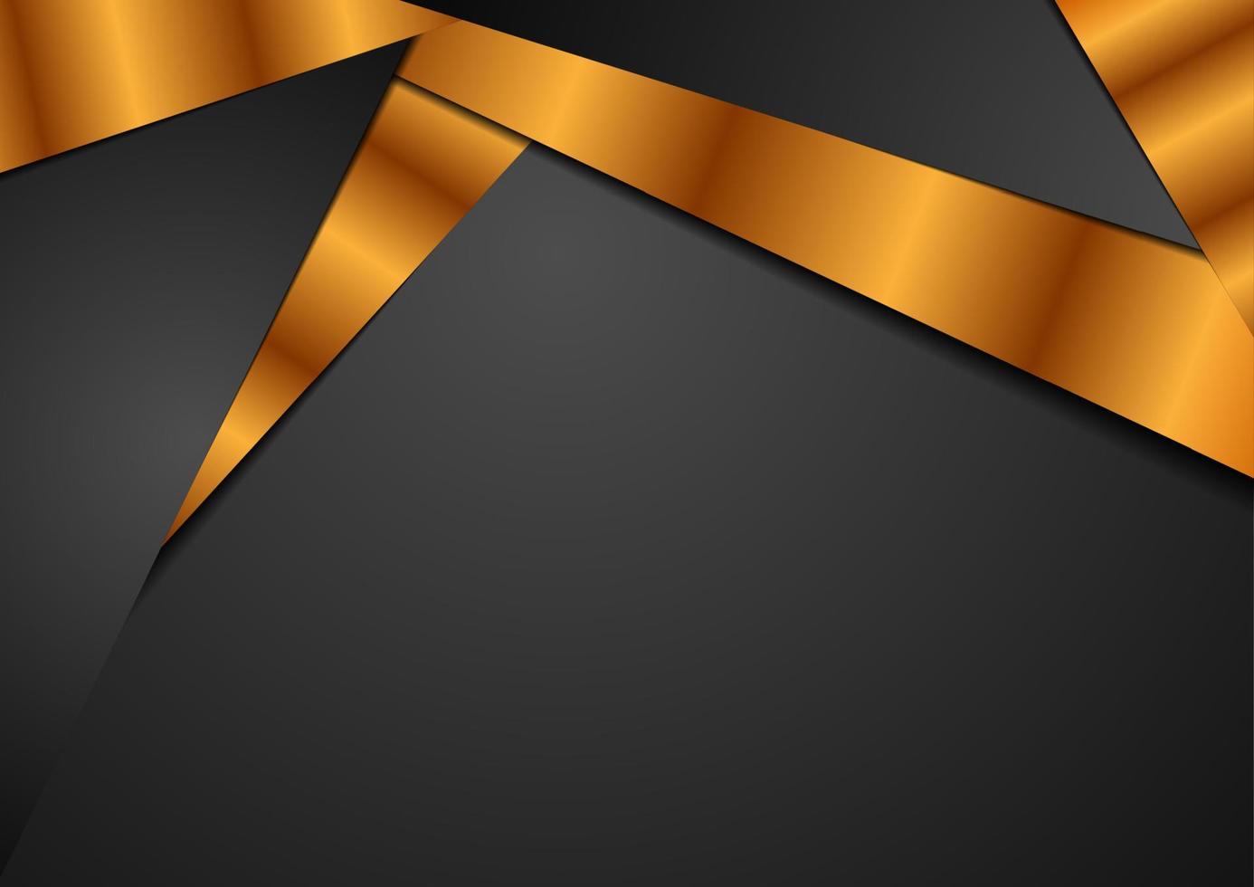 Black and bronze stripes abstract corporate background vector