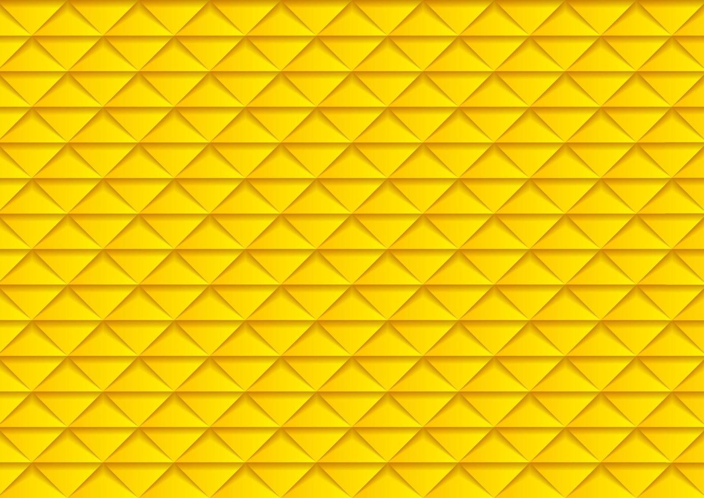 Bright yellow tech geometric mosaic 3d triangles abstract background vector