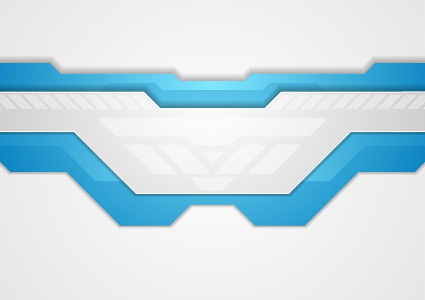 Blue and grey abstract technology background vector