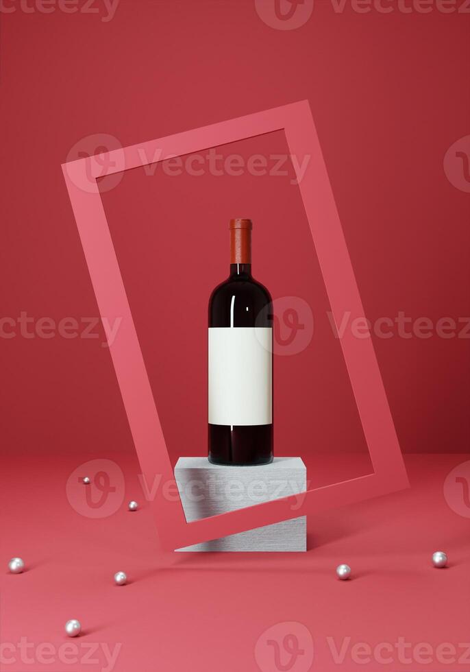 red wine bottle photo