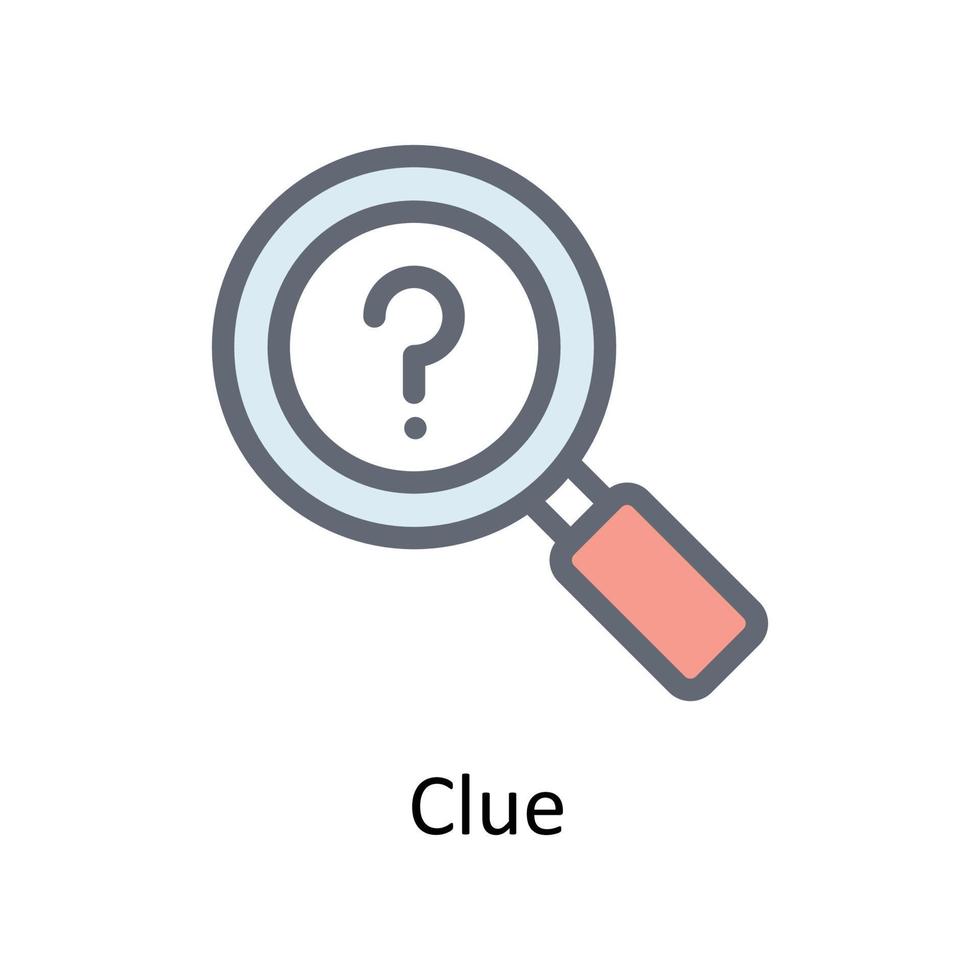 Clue Vector Fill outline Icons. Simple stock illustration stock