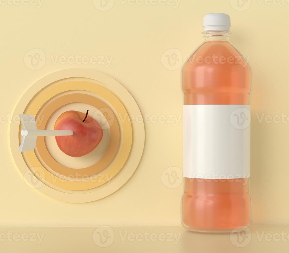 photo an apple with its juice