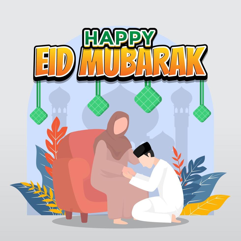 halal bihalal illustration vector