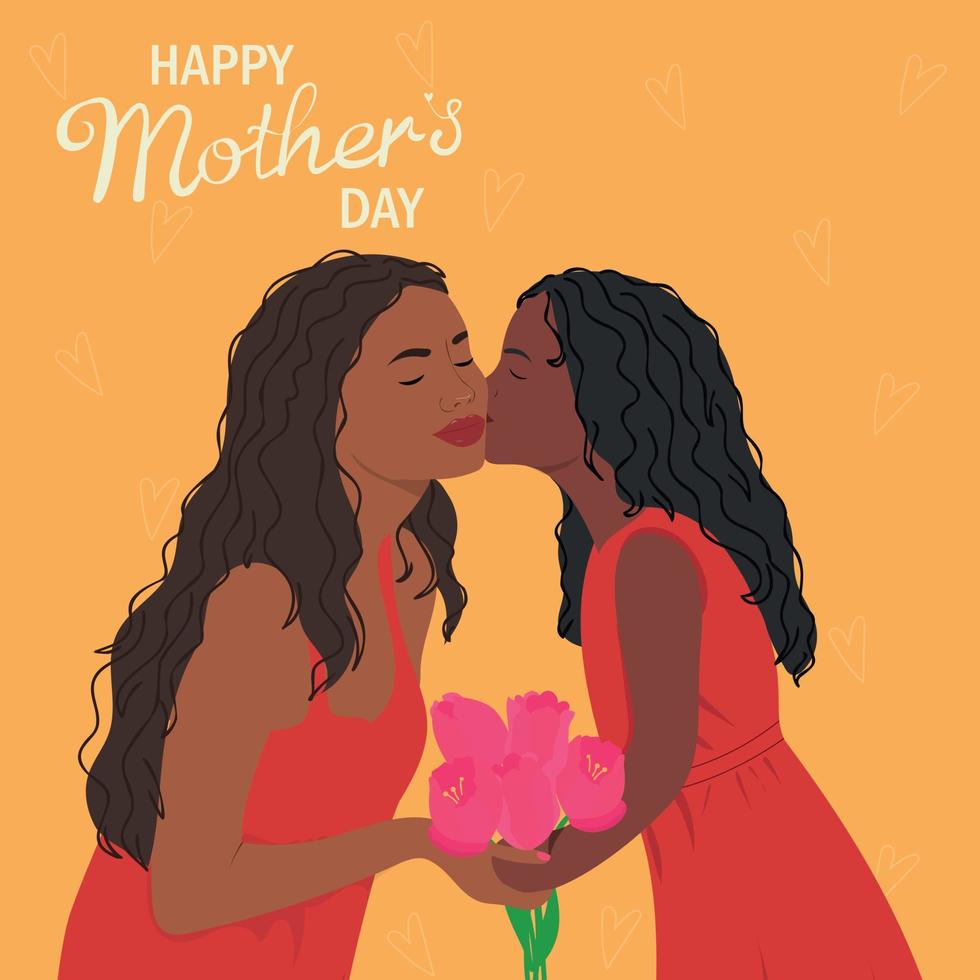 Mothers day greeting card vector