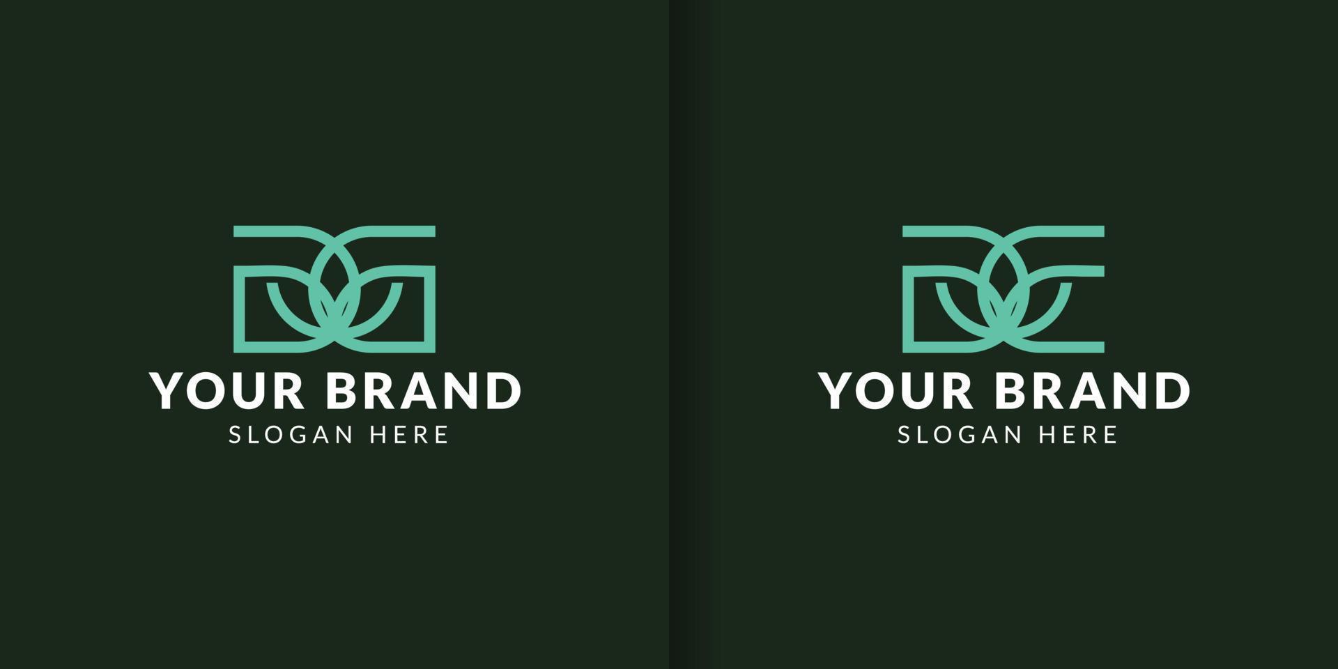 Letter G Green Cannabis Logo, Initial G With Medical Marijuana Leaf Design. vector