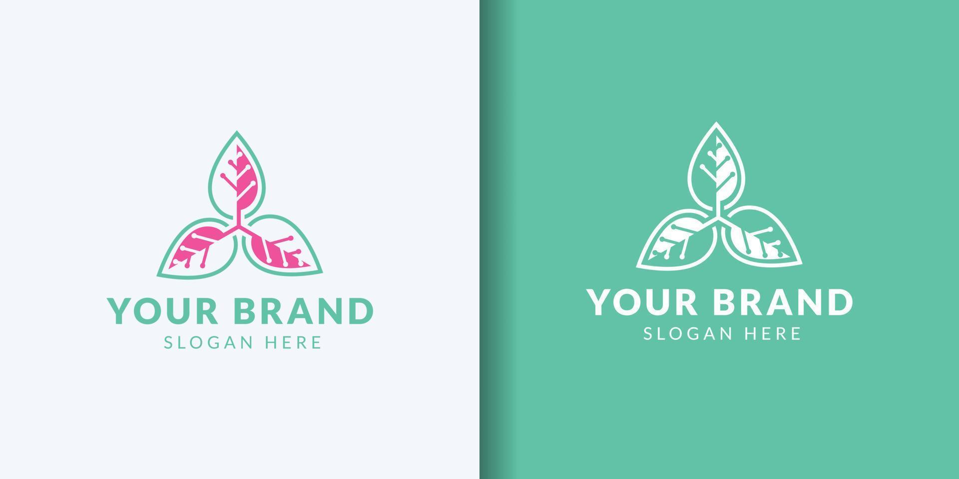 Green Tech Logo Template Design Vector