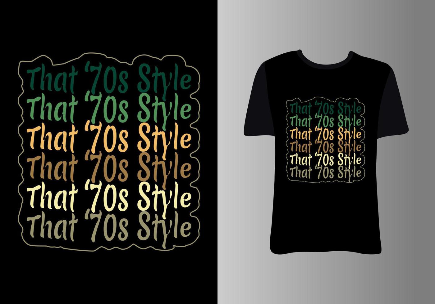 ese 70s estilo camiseta gráfico diseño gratis vector ilustración.