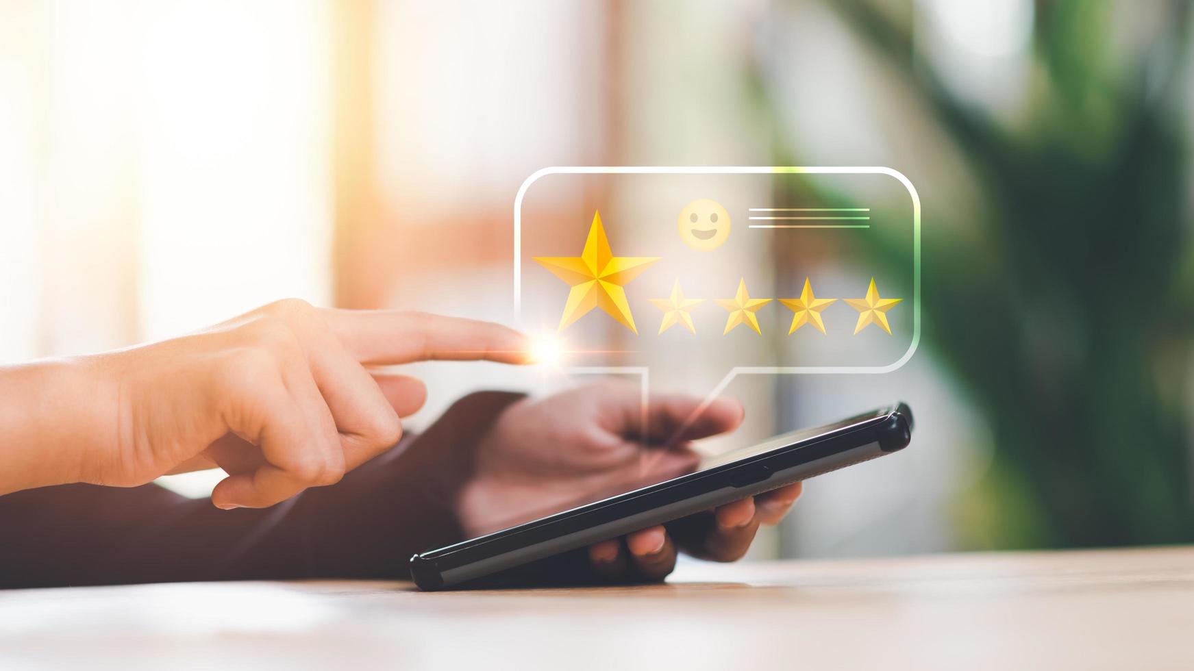 Male consumers rate their satisfaction, evaluation business success ,Customer Experience Survey Concepts ,Services and Products and Customer Engagement ,Online ratings and reviews,Quality Assessment photo