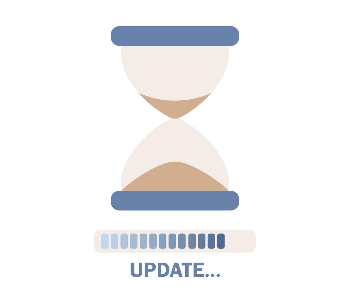 System update icon. Loading process. Vector flat illustration