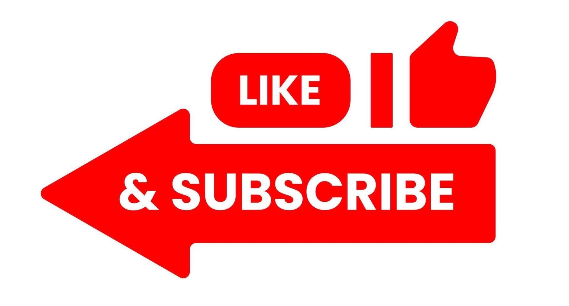 Subscribe button red color. vector illustration