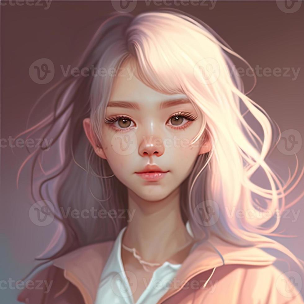 girl anime avatar. Ai art photo