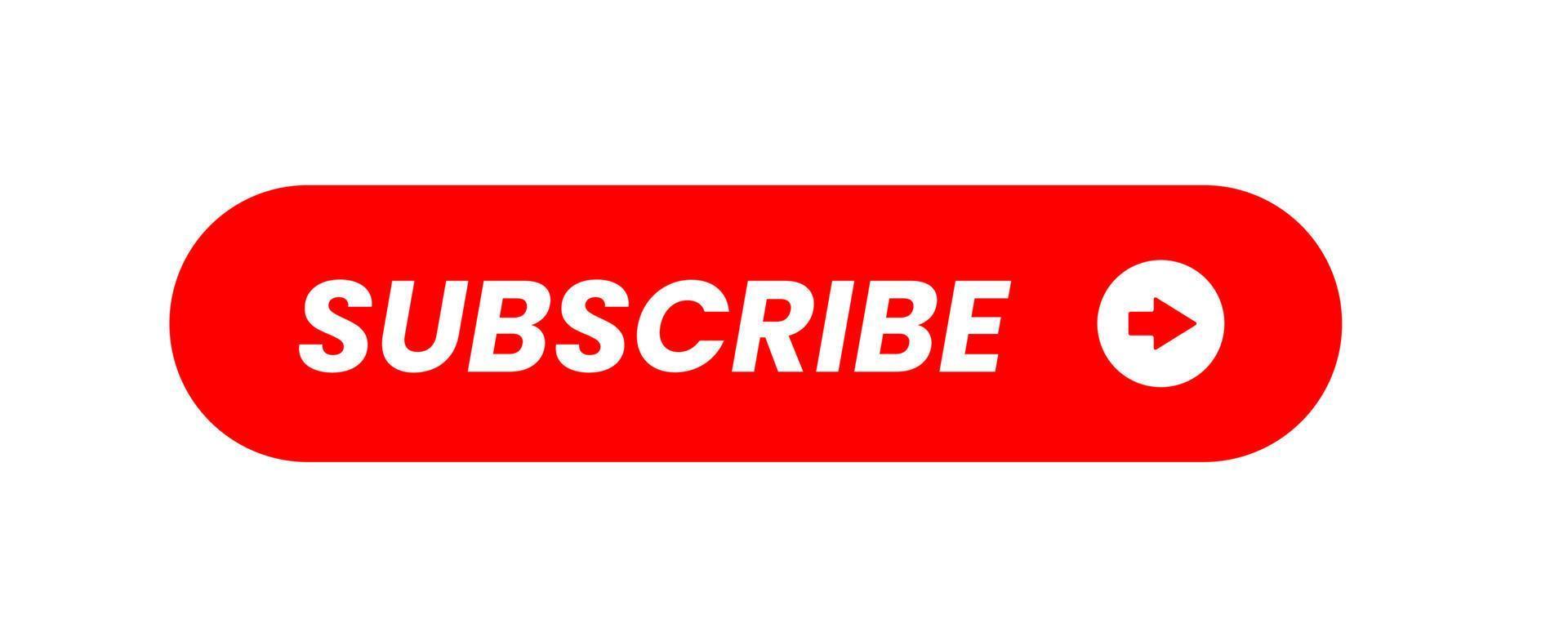 Subscribe button red color. vector illustration