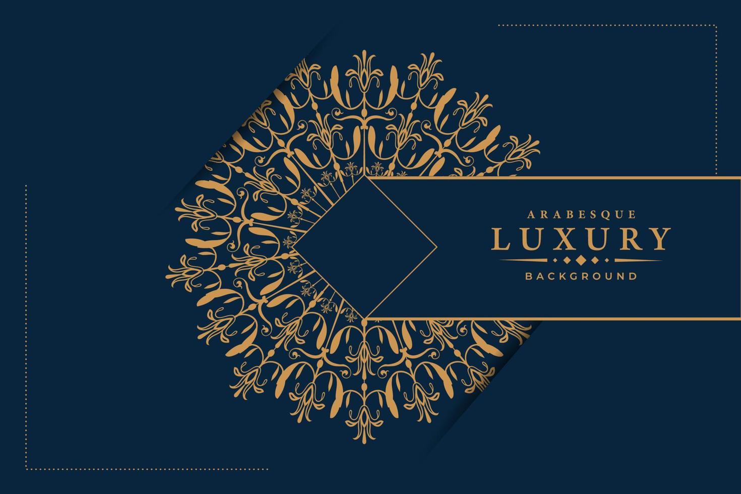 Mandala background with Luxury golden arabesque pattern arabic islamic east style for Wedding card, book cover. vector