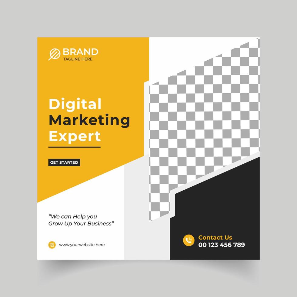 Digital business social media post vector