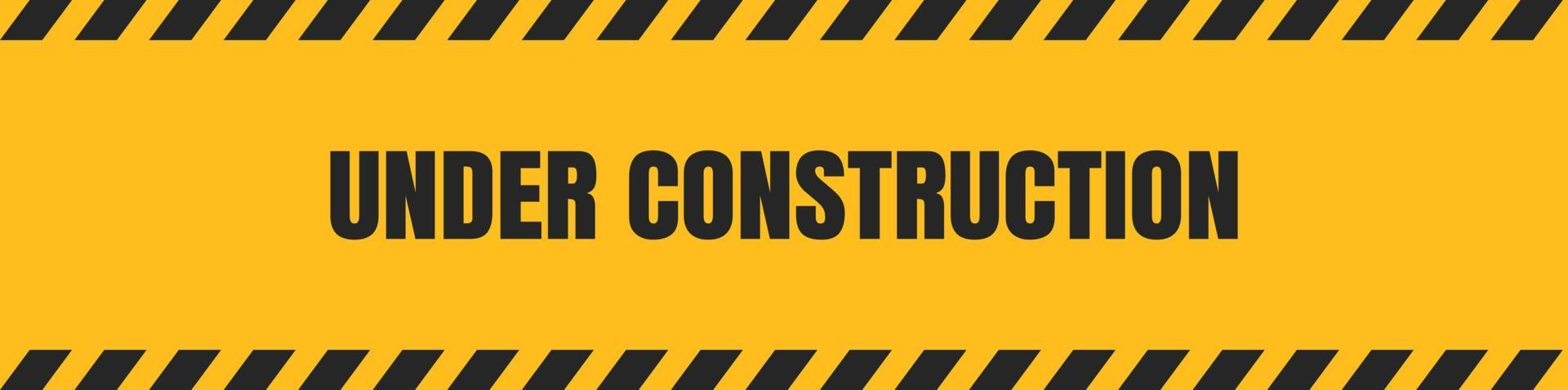 under construction background. under construction sign background with black and yellow stripes. black and yellow stripes warning caution sign. vector