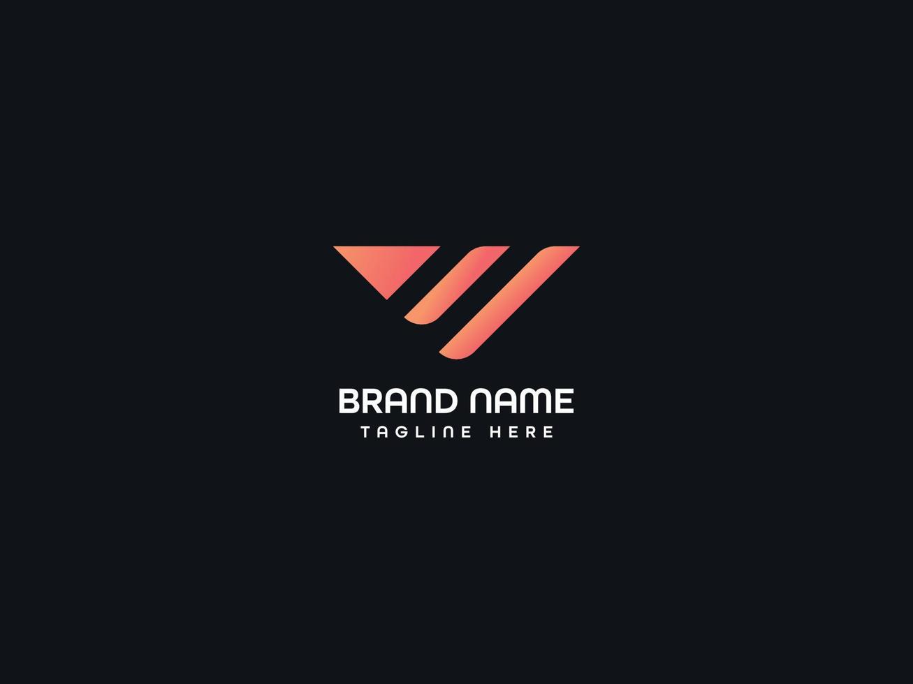 w modern letter logo vector