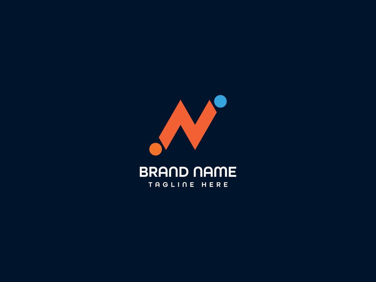 n letter logo vector