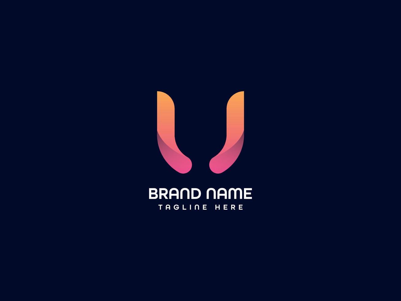 j modern letter logo vector