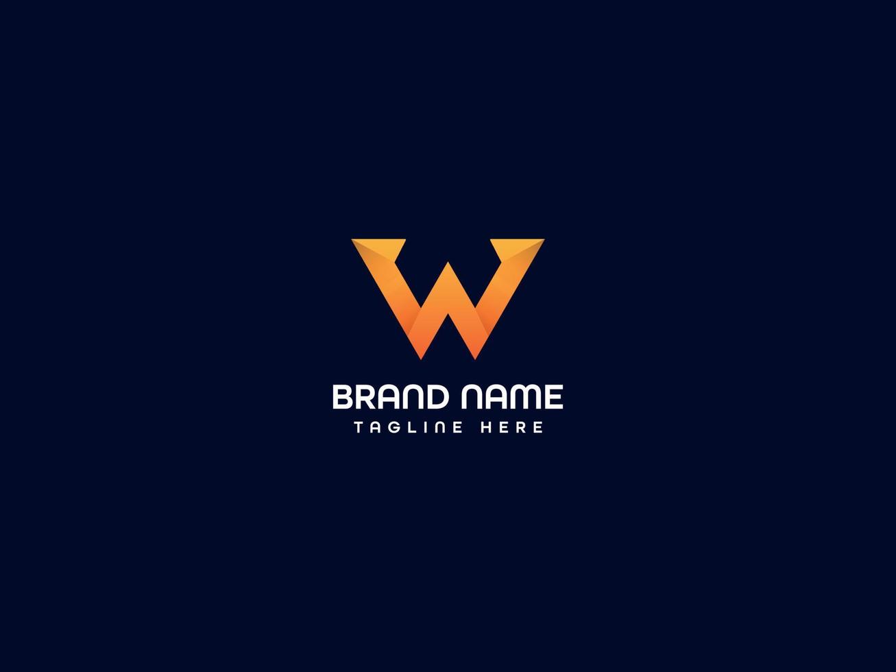 w modern letter logo vector