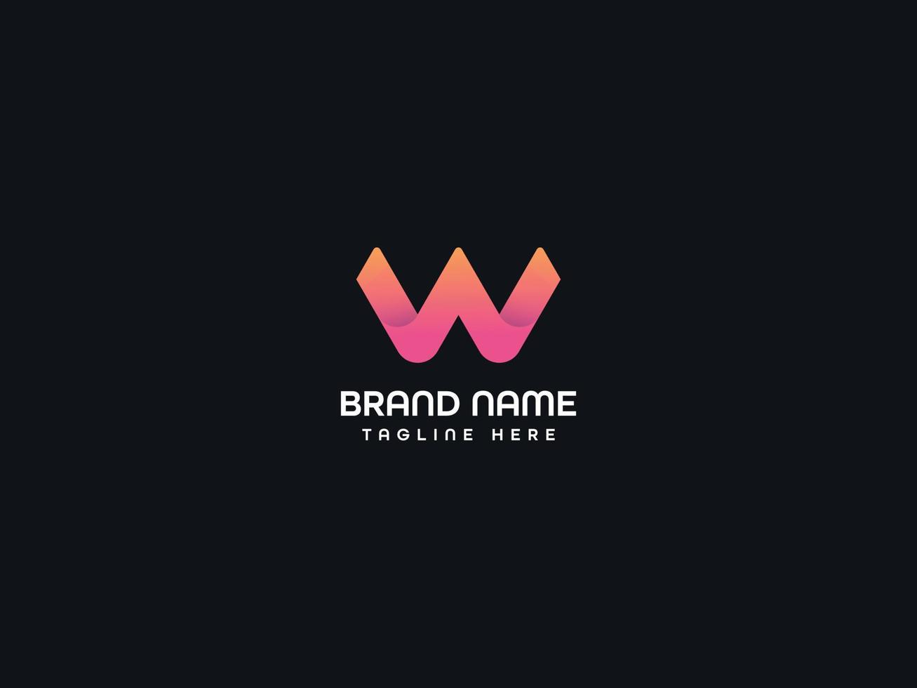 w modern letter logo vector