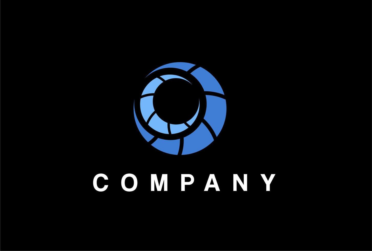 letter O logo, eye space logo design vector template