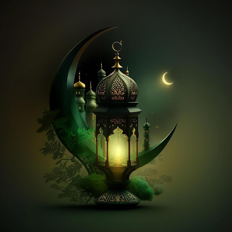 slamic Background for Ramadan and Eid Celebration created with photo