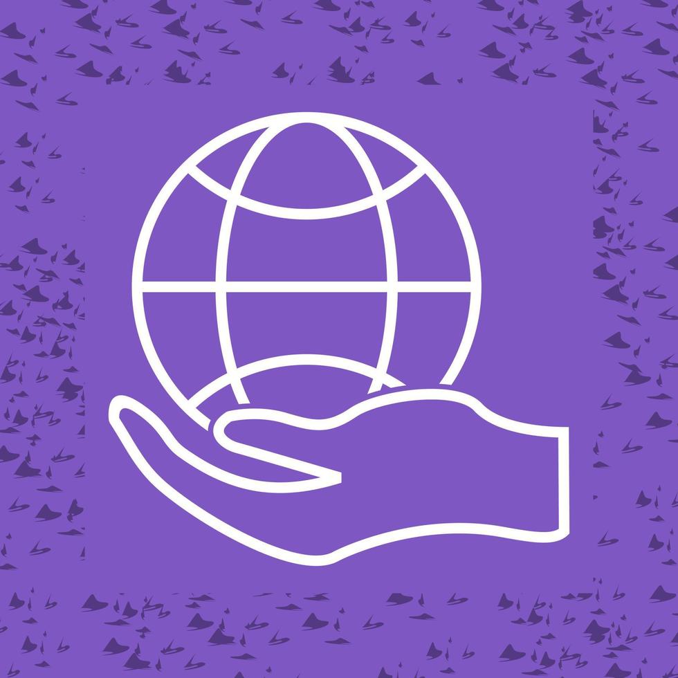 Global Hand Vector Icon