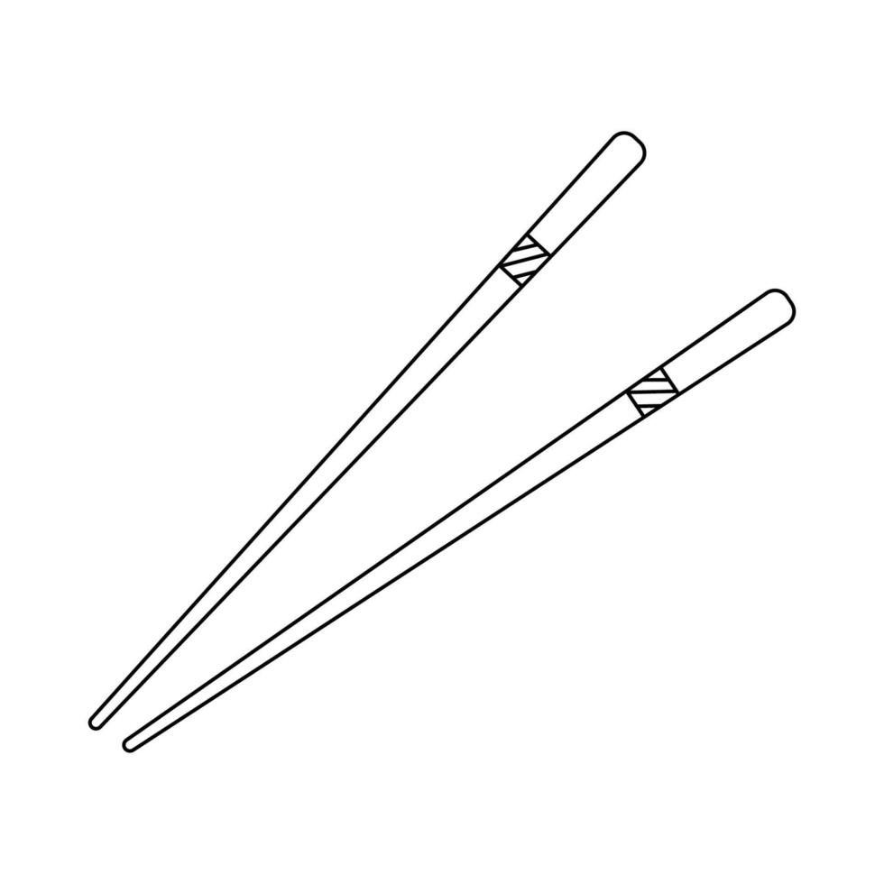 Hand drawn vector illustration of chopsticks.