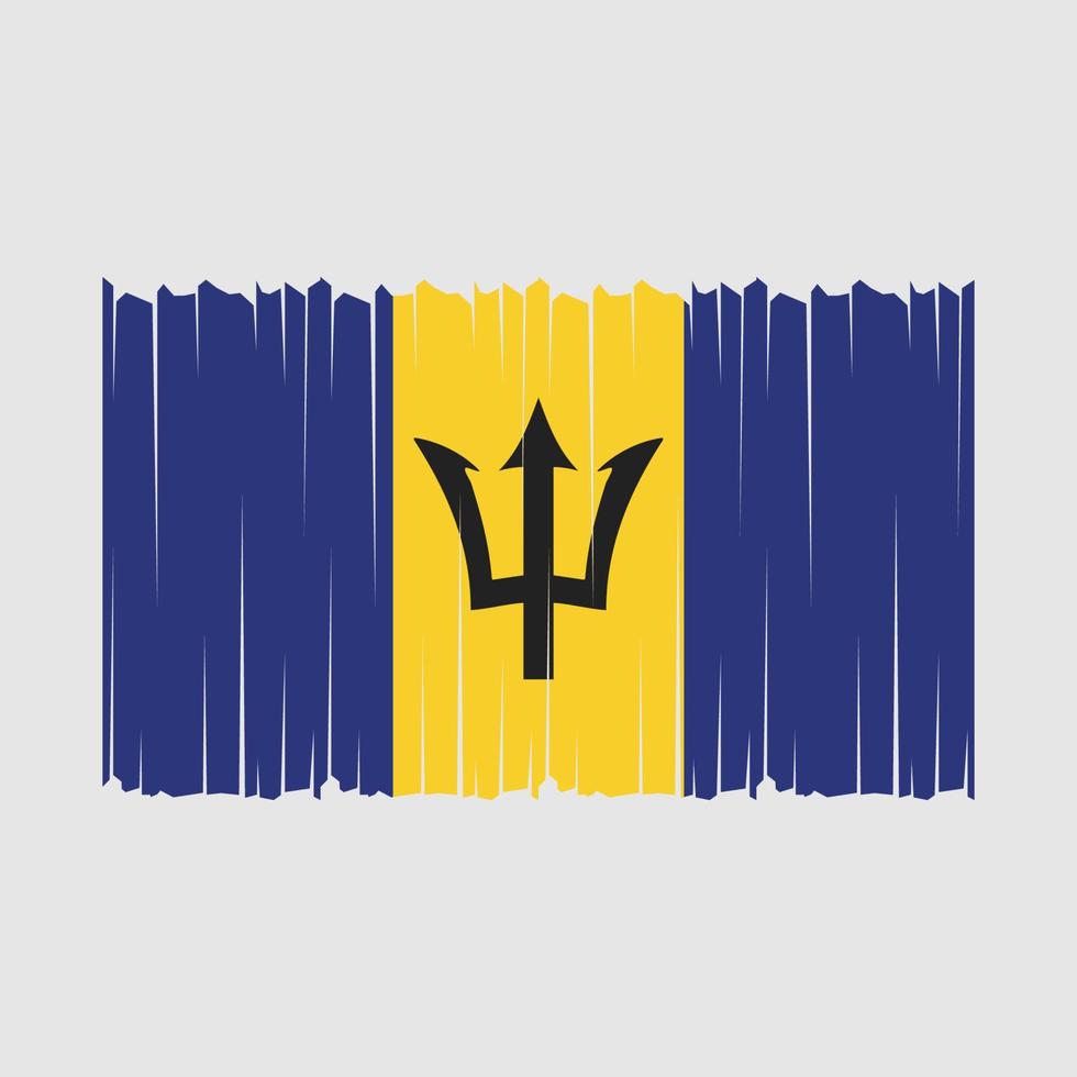 barbados bandera vector ilustración