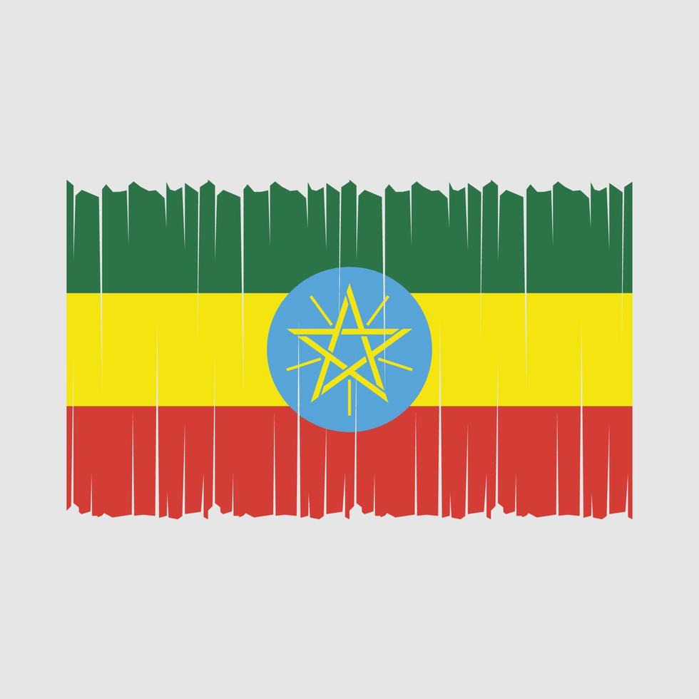 Etiopía bandera vector ilustración