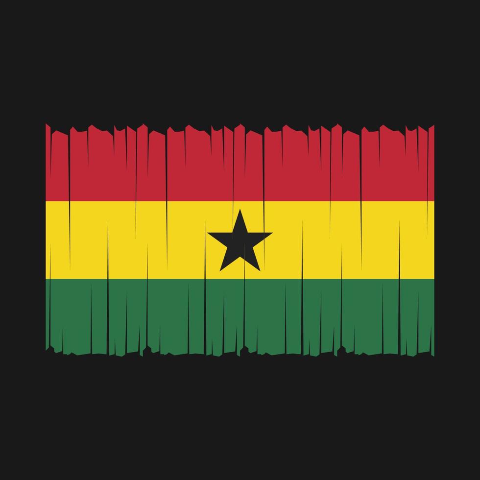Ilustración de vector de bandera de Ghana