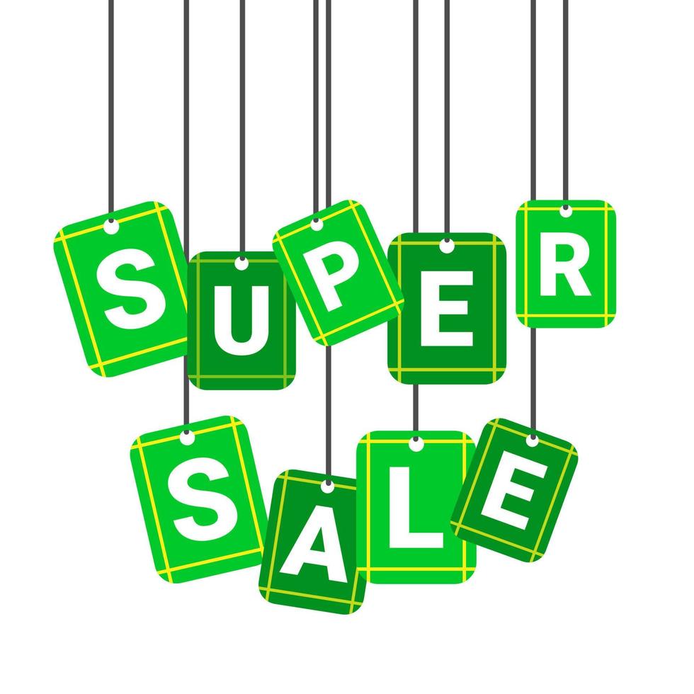 Super sale Tags green Vector hanging cardboard.