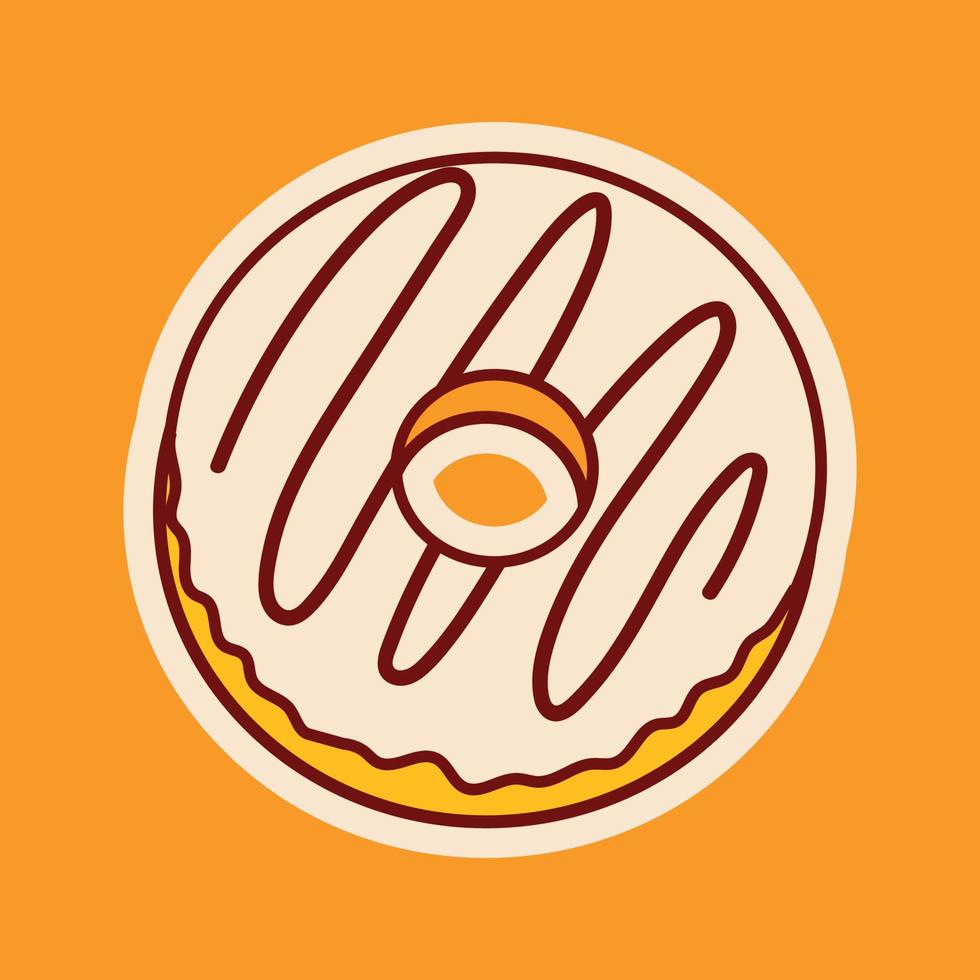 rosquillas pegatina personaje vector