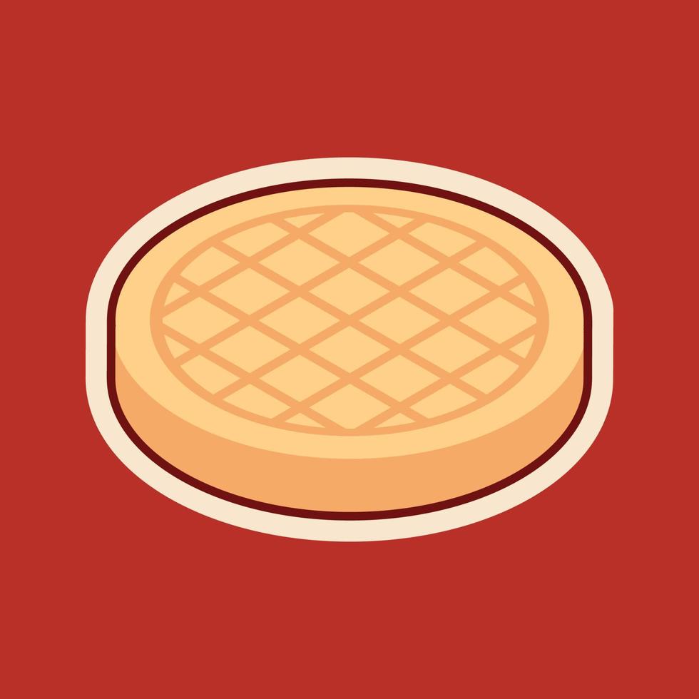 Waffle Sticker Character vector