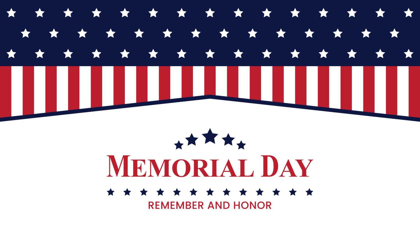 USA Memorial Day, Remember and Honor Banner template. vector