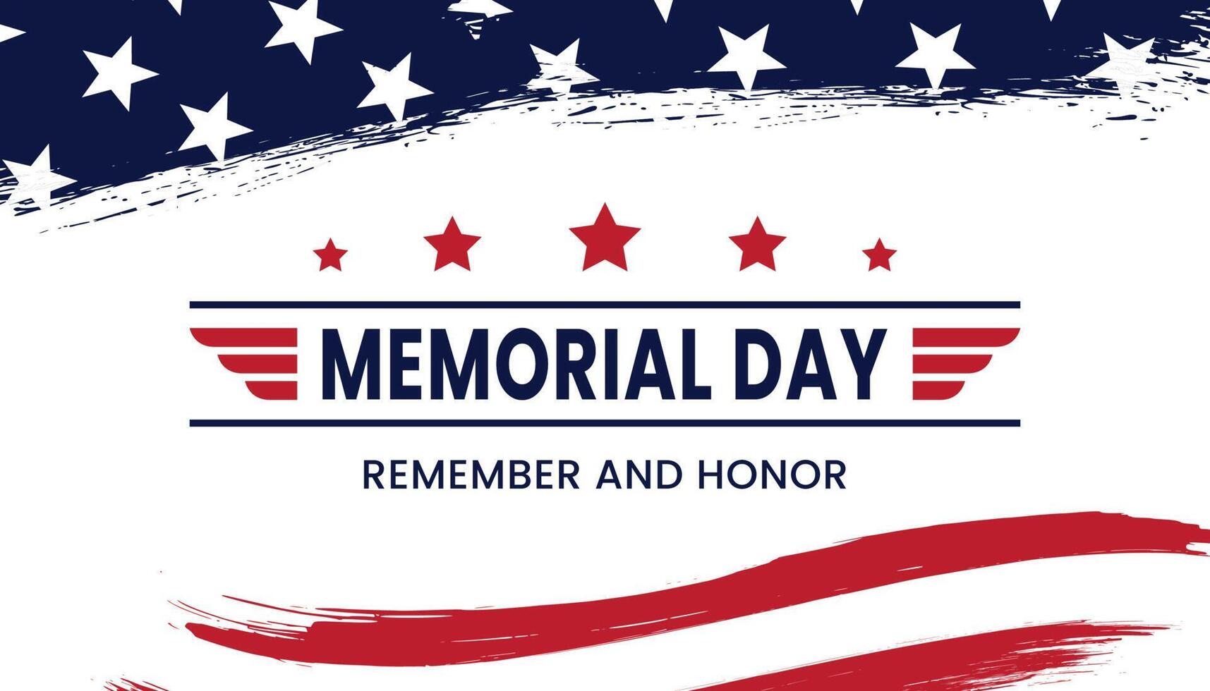 USA Memorial Day, Remember and Honor banner. vector