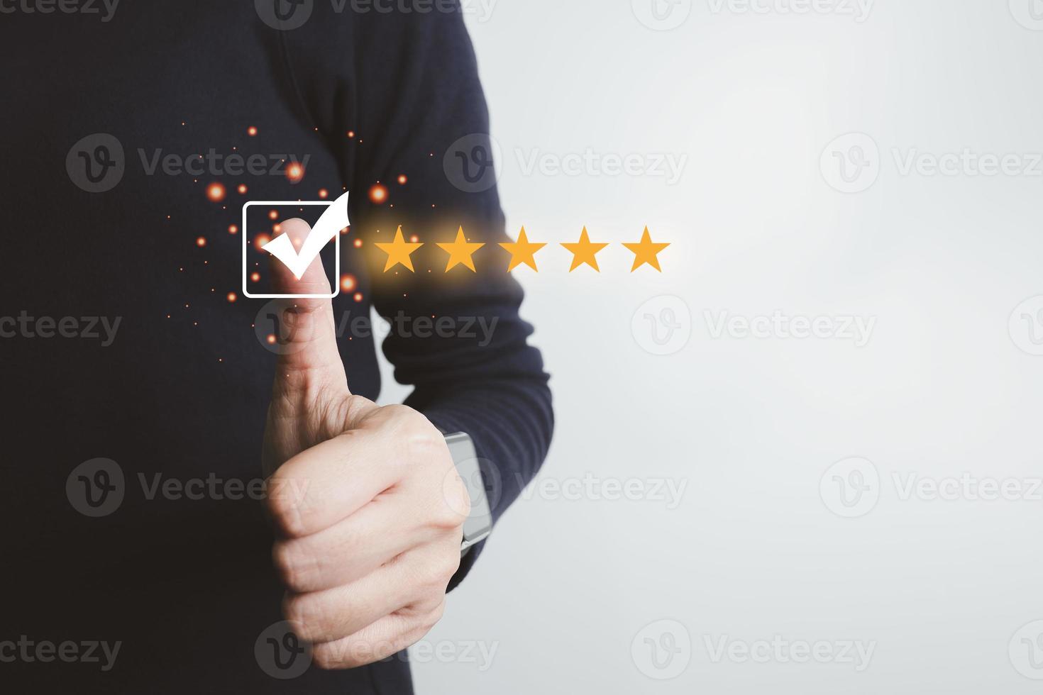 calificación de evaluación de satisfacción del cliente 5 estrellas en línea, el usuario ha recibido un servicio excelente, revise el servicio mejor calificado, la mejor atención, muy buen servicio impresionado, comentarios del huésped foto