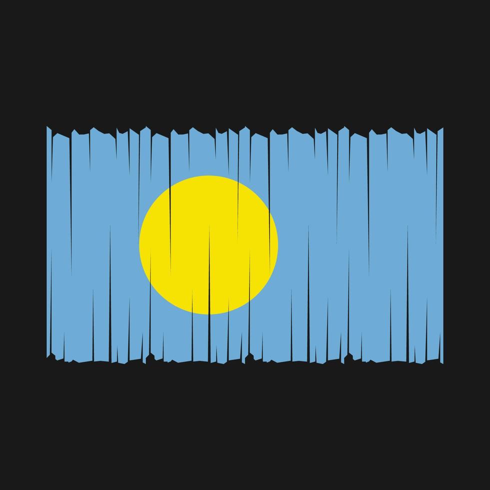 Palau Flag Vector Illustration