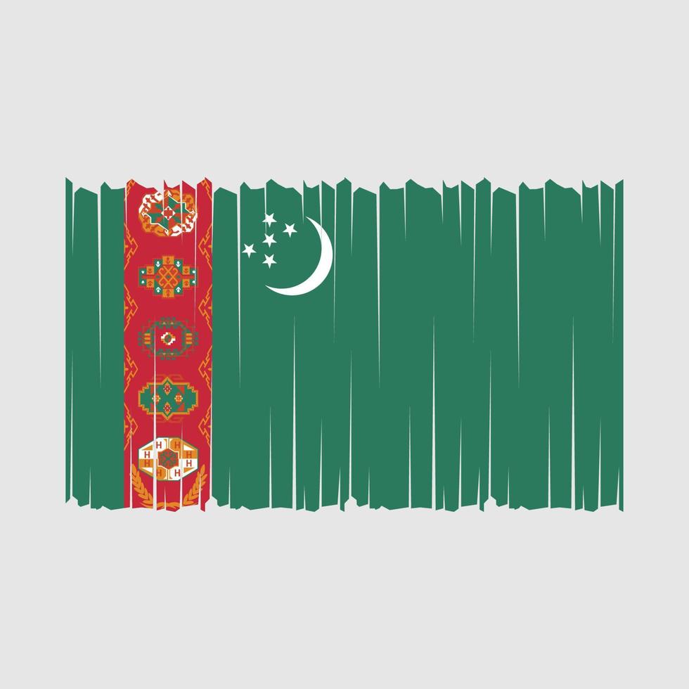 Turkmenistán bandera vector ilustración