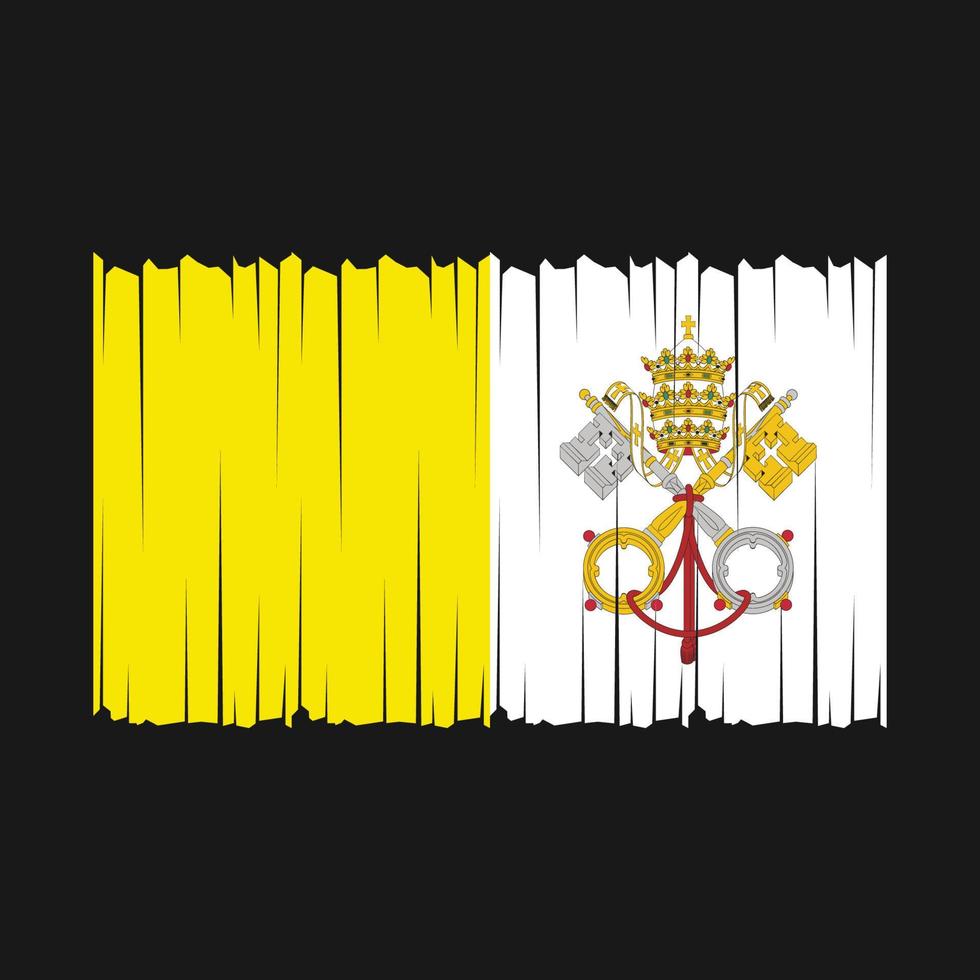 Vatican Flag Vector Illustration